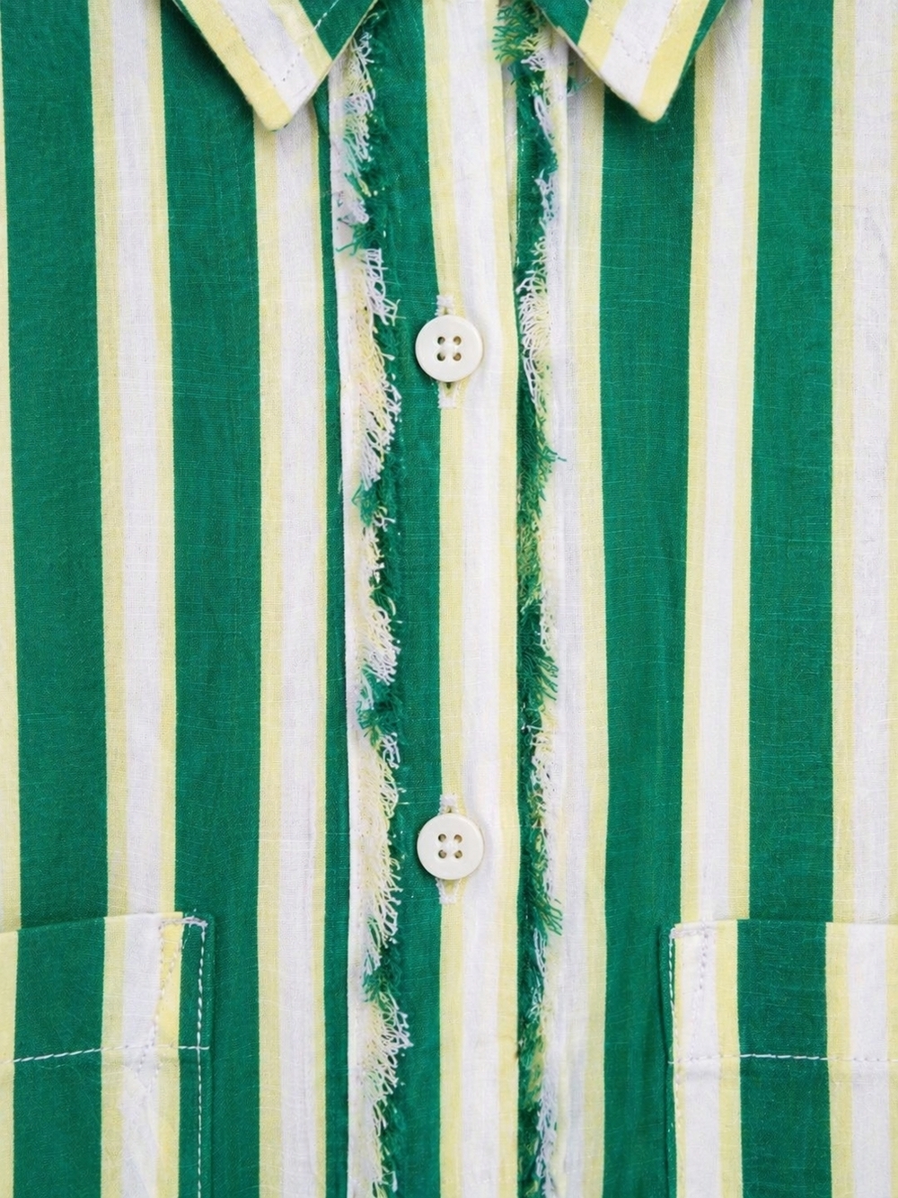 Free People Half Moon Tunic Dress Green Stripe Raw Hem Boho Large - Picture 4 of 9
